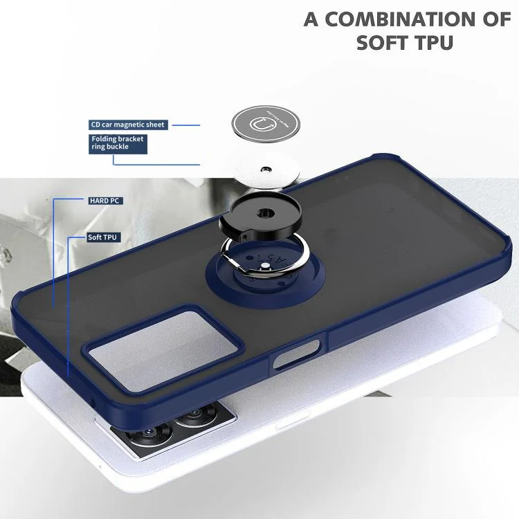 EDA006218714A_2.webp Q Shadow 1 Series TPU + PC Phone Case with Ring, For OPPO A57 5G 2022, For OPPO Reno7 Z 5G - Image 3