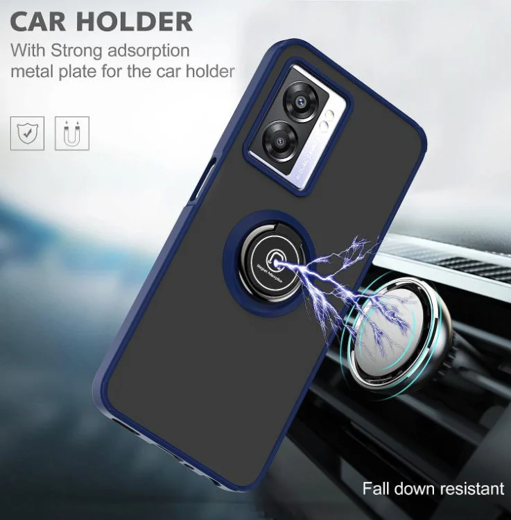 EDA006218714A_3.webp Q Shadow 1 Series TPU + PC Phone Case with Ring, For OPPO A57 5G 2022, For OPPO Reno7 Z 5G - Image 4