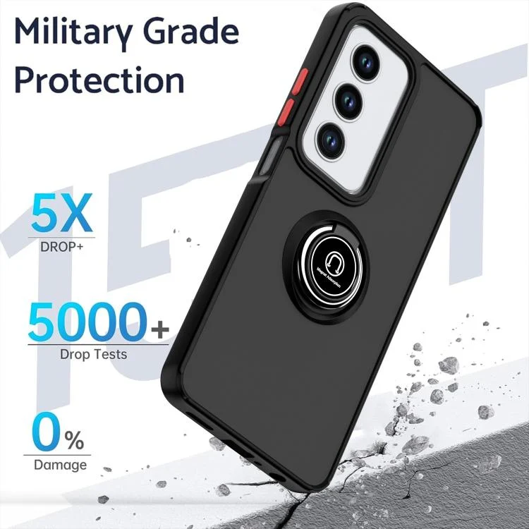 EDA006218717A_1.webp Q Shadow 1 Series TPU + PC Phone Case with Ring, For OPPO A3 Pro 5G / A3 5G / A80 5G, For OPPO Reno12 Pro Global - Image 2