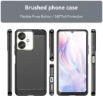 Brushed Texture Carbon Fiber TPU Phone Case, For Xiaomi Redmi 13C 4G, For Xiaomi Poco M6 Pro 4G, For Xiaomi Redmi K70 - Image 2