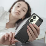 Brushed Texture Carbon Fiber TPU Phone Case, For Xiaomi Redmi 13C 4G, For Xiaomi Poco M6 Pro 4G, For Xiaomi Redmi K70 - Image 7
