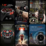 HT22 1.46 inch Smart Sport Watch, Support Bluetooth Call / Sleep / Heart Rate / Blood Pressure Health Monitor - Image 3