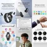 X10 Headphones Smart Watch 1.39 inch Waterproof Bracelet, Support Bluetooth Call / NFC / Heart Rate - Image 5