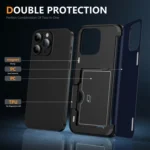 3 in 1 Flip Holder Phone Case, For iPhone 14 Pro Max, For iPhone 13 Pro Max, For iPhone 13 Pro - Image 3
