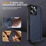 3 in 1 Flip Holder Phone Case, For iPhone 15 Pro, For iPhone 15 Plus, For iPhone 15 - Image 2