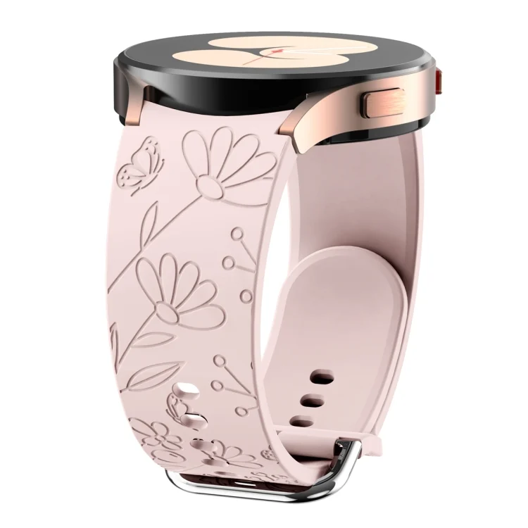 EDA006237401A_2.webp Butterfly Flower Embossed Silicone Watch Band - Image 4