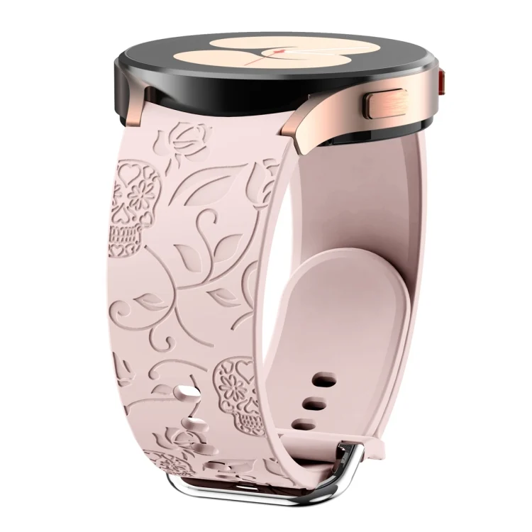 EDA006237501A_2.webp Skull Flower Embossed Silicone Watch Band - Image 4