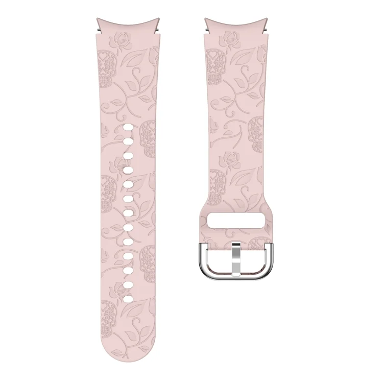 EDA006237501A_3.webp Skull Flower Embossed Silicone Watch Band - Image 5