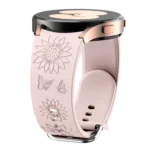 Sunflower Pattern Embossed Silicone Watch Band - Image 4