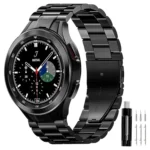 Three Bead Stainless Steel Metal Watch Band