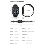 DM60+ 1.83 inch BT5.2 Smart Sport Watch, Support Bluetooth Call / Sleep / Blood Sugar / Blood Oxygen / Temperature / Heart Rate / Blood Pressure Health Monitor - Image 3
