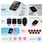 DM60+ 1.83 inch BT5.2 Smart Sport Watch, Support Bluetooth Call / Sleep / Blood Sugar / Blood Oxygen / Temperature / Heart Rate / Blood Pressure Health Monitor - Image 4