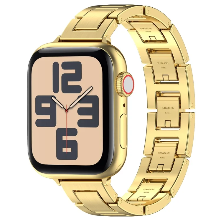 H Slim Stainless Steel Watch Band, For Apple Watch SE 2023 44mm, For Apple Watch SE 2023 40mm, For Apple Watch Ultra 2 49mm, For Apple Watch Series 9 45mm