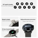 J45 1.43 inch BT5.1 Smart Sport Watch, Support Sleep / Heart Rate / Blood Oxygen / Blood Pressure Health Monitor - Image 3