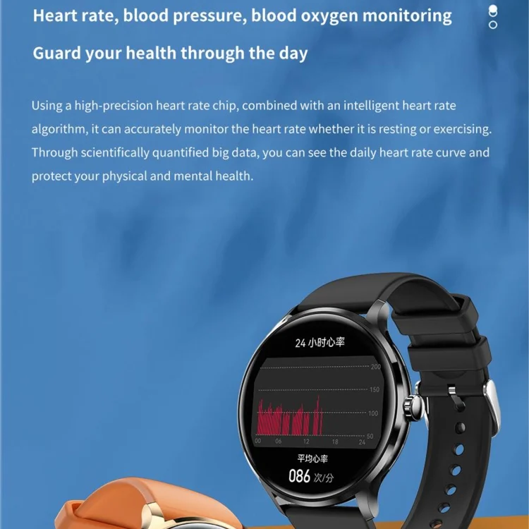 EDA0062497_B4.webp QS80 1.39 inch BT5.2 Smart Sport Watch, Support Bluetooth Call / Sleep / Blood Oxygen / Temperature / Heart Rate / Blood Pressure Health Monitor - Image 5