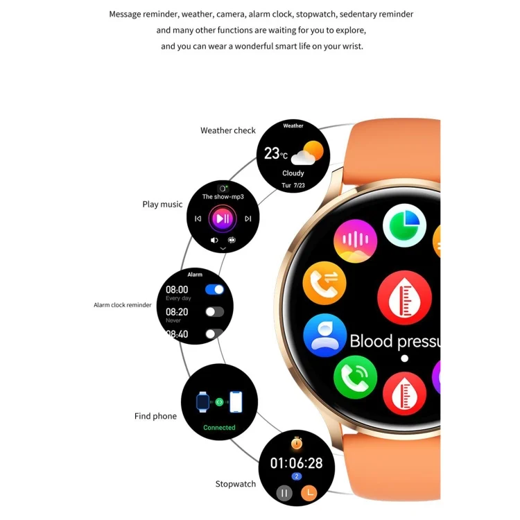 EDA0062497_B8.webp QS80 1.39 inch BT5.2 Smart Sport Watch, Support Bluetooth Call / Sleep / Blood Oxygen / Temperature / Heart Rate / Blood Pressure Health Monitor - Image 9