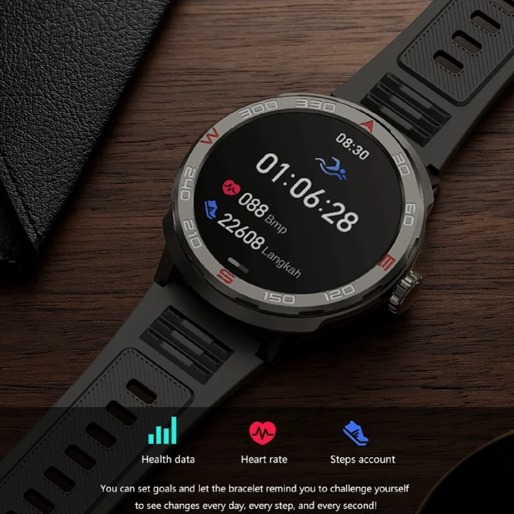 EDA0062503_B2.webp QS90 1.39 inch BT5.0 Smart Sport Watch, Support Bluetooth Call / Sleep / Blood Oxygen / Temperature / Heart Rate / Blood Pressure Health Monitor / Water Reminder - Image 3