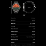 QS90 1.39 inch BT5.0 Smart Sport Watch, Support Bluetooth Call / Sleep / Blood Oxygen / Temperature / Heart Rate / Blood Pressure Health Monitor / Water Reminder - Image 5