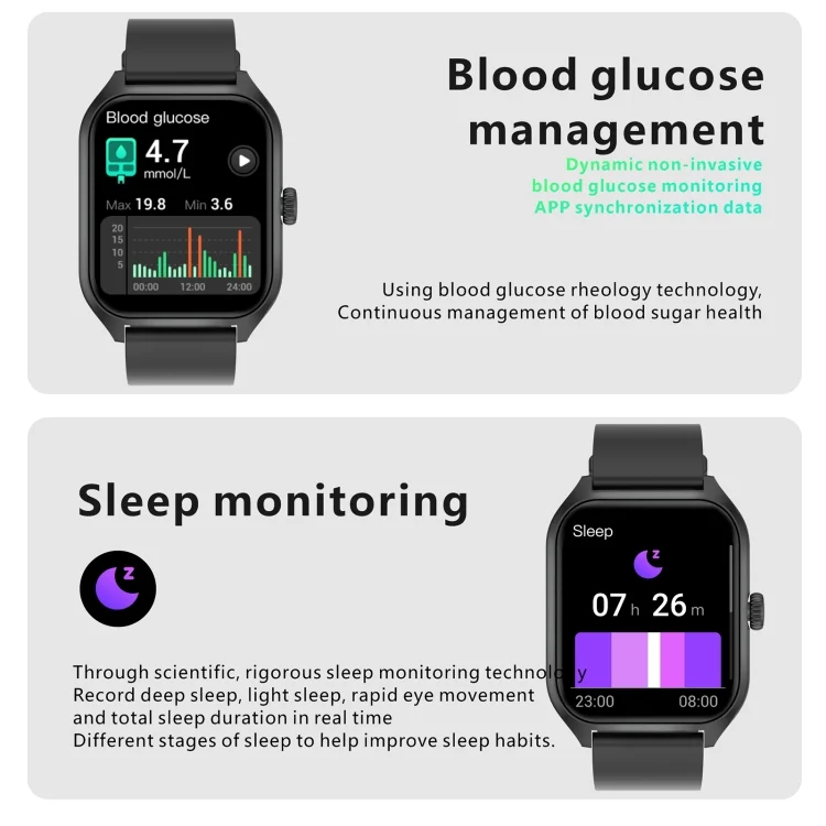 EDA0062505_B9.webp Qx5 1.96 inch BT5.2 Smart Sport Watch, Support Bluetooth Call / Sleep / Blood Oxygen / Temperature / Heart Rate / Blood Pressure Health Monitor - Image 10