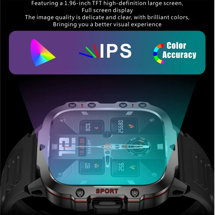 EDA0062511_B3.webp QX11 1.96 inch BT5.2 Smart Sport Watch, Support Bluetooth Call / Sleep / Blood Oxygen / Heart Rate / Blood Pressure Health Monitor - Image 4