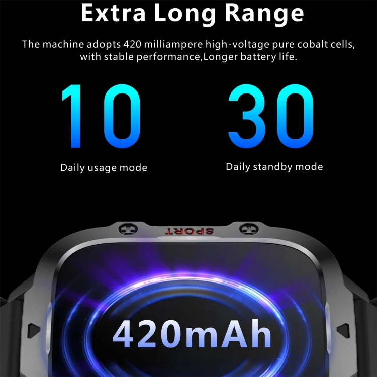 EDA0062511_B7.webp QX11 1.96 inch BT5.2 Smart Sport Watch, Support Bluetooth Call / Sleep / Blood Oxygen / Heart Rate / Blood Pressure Health Monitor - Image 8