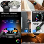 MT26 Smart Watch 1.43 inch AMOLED Bracelet, Support Bluetooth Call / Blood Pressure / Blood Oxygen / Heart Rate - Image 2