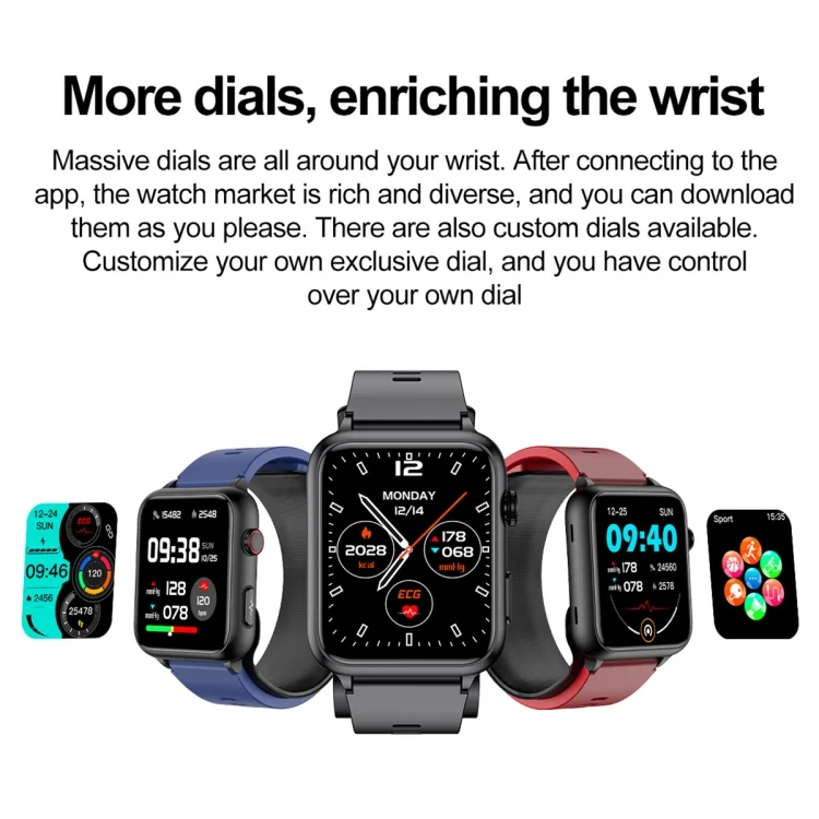EDA0062645_B10.webp TK63 1.91 Inch Color Screen Air Pump Smart Watch, Supports Blood Pressure Monitoring / ECG - Image 11