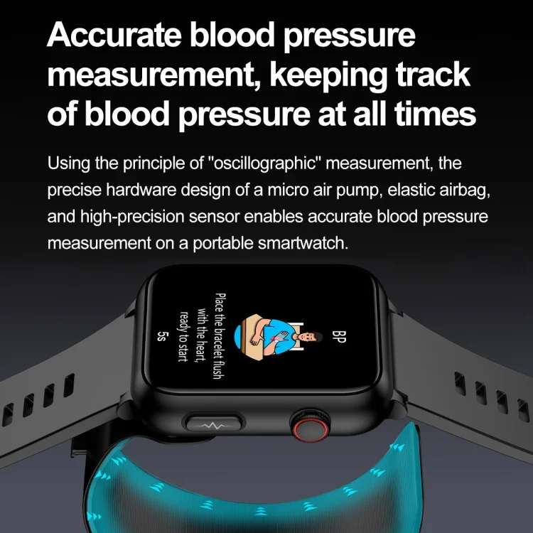 EDA0062645_B2.webp TK63 1.91 Inch Color Screen Air Pump Smart Watch, Supports Blood Pressure Monitoring / ECG - Image 3