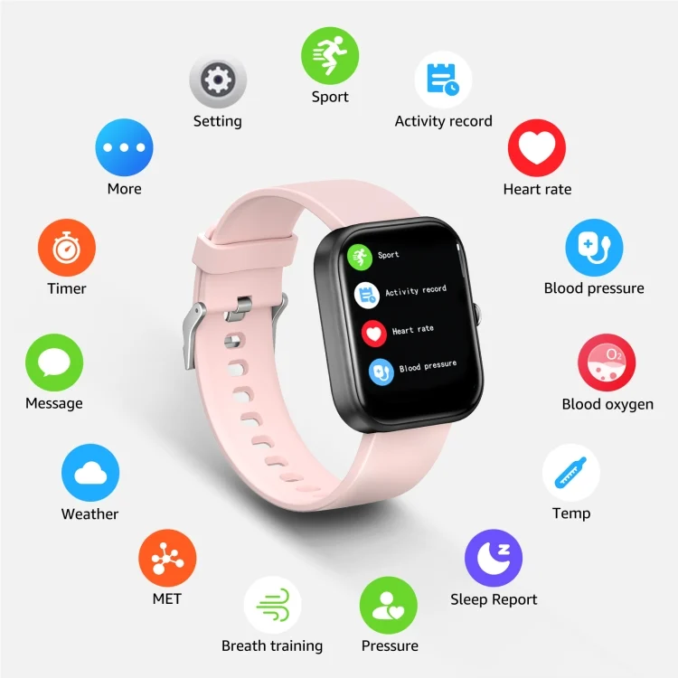 EDA006269201A_9.webp GTS5 2.0 inch Fitness Health Smart Watch, BT Call / Heart Rate / Blood Pressure / MET / Blood Glucose - Image 10
