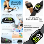 GTS7 2.0 inch Fitness Health Smart Watch, BT Call / Heart Rate / Blood Pressure / MET - Image 2