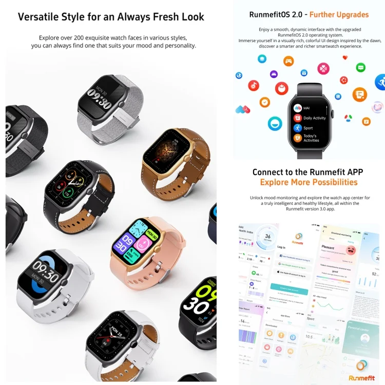 EDA0062730_B6.webp GTS7 2.0 inch Fitness Health Smart Watch, BT Call / Heart Rate / Blood Pressure / MET - Image 7