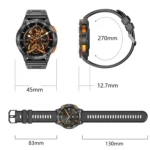 LEMFO AK59 1.43 inch AMLOED Round Screen Steel Strap Smart Watch - Image 3