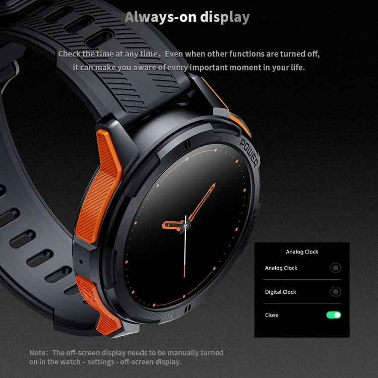 EDA0062777_B4.webp LEMFO C25 1.43 inch HD Round Screen Outdoor Smart Watch Supports Blood Oxygen Detection/Sedentary Reminder - Image 5