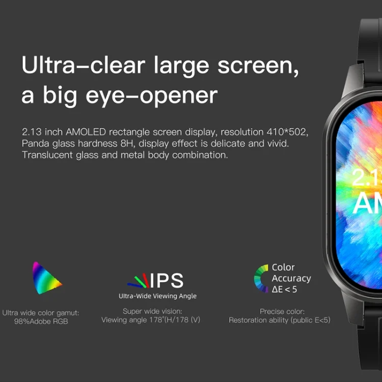 EDA006278001A_7.webp LEMFO DM62 2.13 inch AMOLED Square Screen Smart Watch Android 8.1 - Image 8