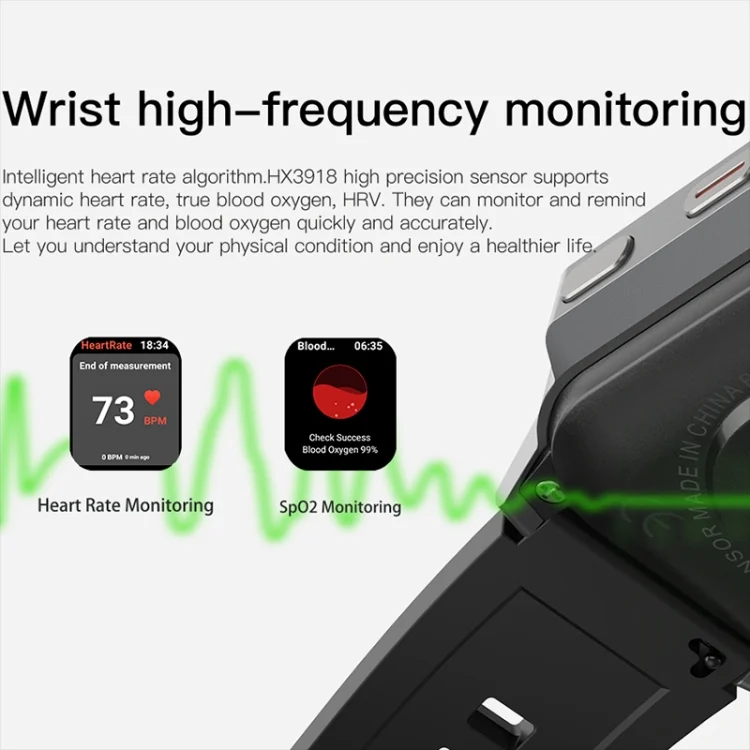 EDA006278001A_9.webp LEMFO DM62 2.13 inch AMOLED Square Screen Smart Watch Android 8.1 - Image 10