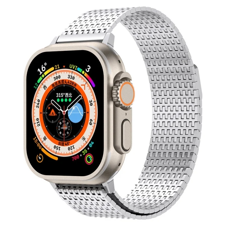 Milanese Loop Magnetic Clasp Stainless Steel Watch Band, For Apple Watch SE 2023 44mm, For Apple Watch SE 2023 40mm, For Apple Watch Ultra 2 49mm, For Apple Watch Series 9 45mm...
