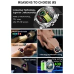 T95 1.52 inch BT5.0 Smart Sport Watch with Earbuds, Support Bluetooth Call / Blood Oxygen / Heart Rate / Blood Pressure Health Monitor - Image 2