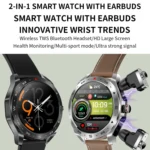 T95 1.52 inch BT5.0 Smart Sport Watch with Earbuds, Support Bluetooth Call / Blood Oxygen / Heart Rate / Blood Pressure Health Monitor - Image 3