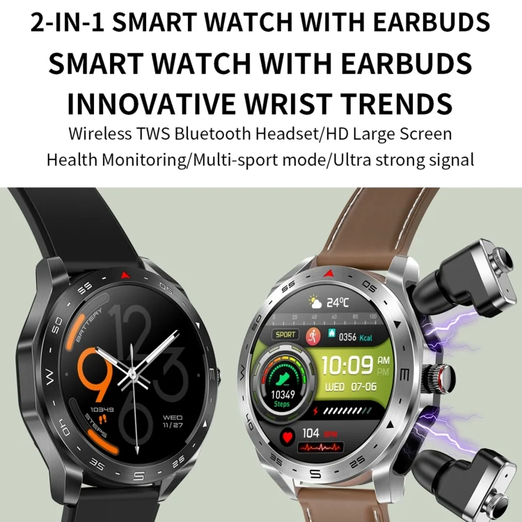 EDA0062835_B2.webp T95 1.52 inch BT5.0 Smart Sport Watch with Earbuds, Support Bluetooth Call / Blood Oxygen / Heart Rate / Blood Pressure Health Monitor - Image 3