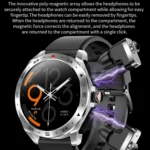 T95 1.52 inch BT5.0 Smart Sport Watch with Earbuds, Support Bluetooth Call / Blood Oxygen / Heart Rate / Blood Pressure Health Monitor - Image 7