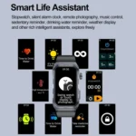 TK79 1.47 inch IP68 Waterproof Smart Watch, Support ECG / Blood Glucose / Blood Oxygen Monitoring / Uric Acid - Image 21