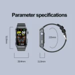 TK79 1.47 inch IP68 Waterproof Smart Watch, Support ECG / Blood Glucose / Blood Oxygen Monitoring / Uric Acid - Image 24