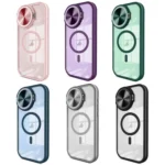Round Camshield MagSafe TPU Hybrid PC Phone Case, For iPhone 15 Pro Max, For iPhone 15 Pro, For iPhone 15 Plus, For iPhone 15 - Image 2