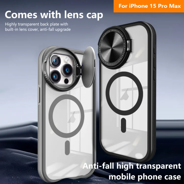 EDA0062858_B2.webp Round Camshield MagSafe TPU Hybrid PC Phone Case, For iPhone 15 Pro Max, For iPhone 15 Pro, For iPhone 15 Plus, For iPhone 15 - Image 3