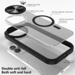Round Camshield MagSafe TPU Hybrid PC Phone Case, For iPhone 15 Pro Max, For iPhone 15 Pro, For iPhone 15 Plus, For iPhone 15 - Image 8