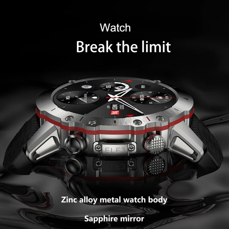 EDA0062867_B2.webp LEMFO ELF3 1.39 inch TFT Round Screen Outdoor Silicone Strap Smart Watch Supports Blood Oxygen Monitoring - Image 3