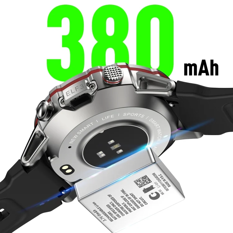 EDA0062867_B3.webp LEMFO ELF3 1.39 inch TFT Round Screen Outdoor Silicone Strap Smart Watch Supports Blood Oxygen Monitoring - Image 4