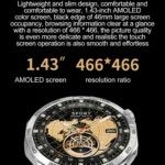 LEMFO HK4 1.43 inch AMOLED Round Screen Smart Watch Supports Bluetooth Calls - Image 7