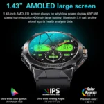 K62 1.43 inch AMOLED Round Screen Smart Watch Supports Bluetooth Calls - Image 3