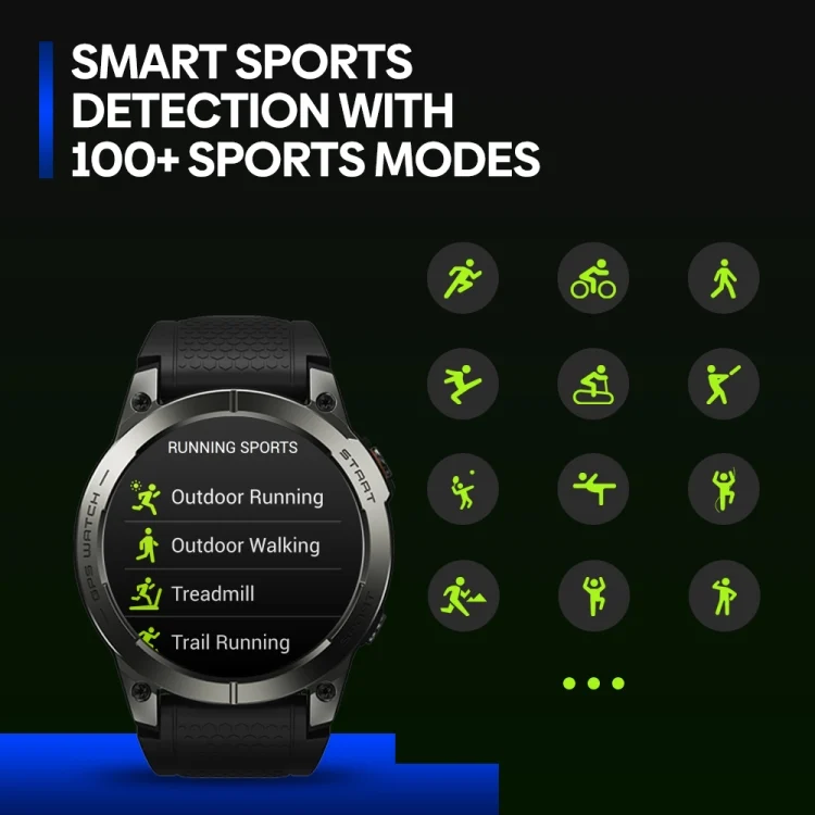 EDA006289301_B4.webp Zeblaze Stratos 3 Pro 1.43 inch AMOLED Screen Sports Smart Watch Support Bluetooth Call - Image 5